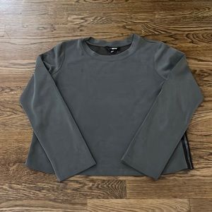 Club Monaco Gray Sweatshirt with Black Lines